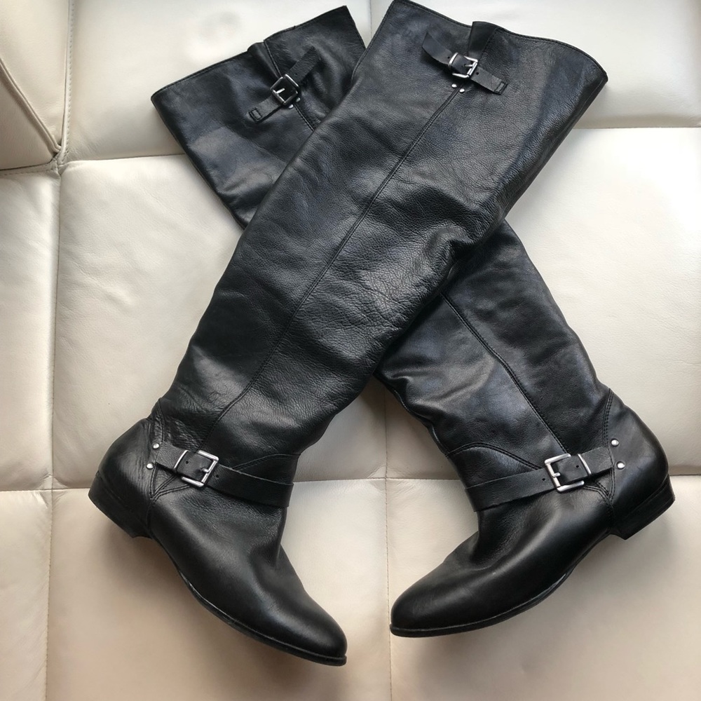Also Over the Knee Buckle Boots